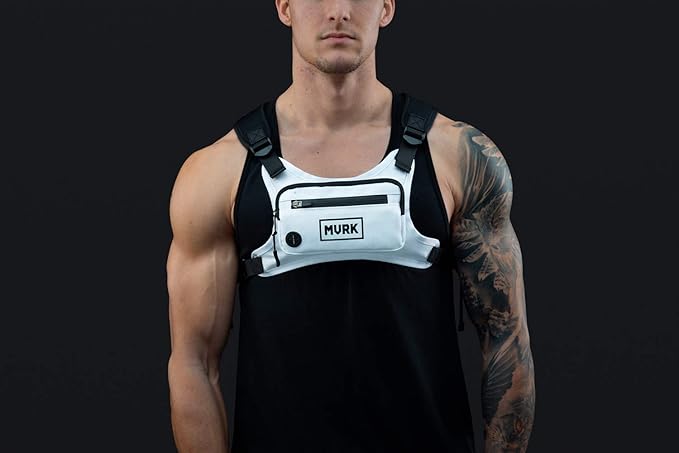 MVRK Water Resistant Chest Pack - Running Vest for Workouts, Running Phone Holder Extra Storage, Lightweight Running Pack