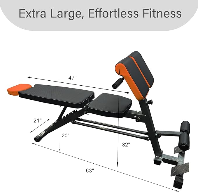 Roman Chair Hyperextension Bench – Adjustable Back Extension Machine for Glutes, Hamstrings & Lower Back – Foldable Multi-Purpose Workout Equipment for Home Gym