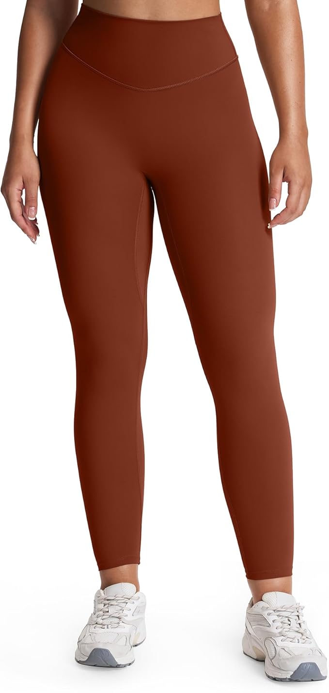 Aoxjox High Waisted Workout Leggings for Women Tummy Control Buttery Soft Yoga Metamorph Deep V Pants 26"