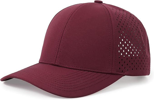 Quick Dry Baseball Cap Curved Brim Snapback Hat Laser Cut Mesh Ball Cap Golf Ball Cap for Men Women