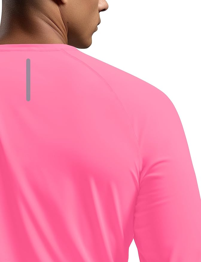 Zengjo Mens Long Sleeve Workout Shirts Moisture Wicking Running Athletic Sport Performance T-Shirt Lightweight SPF Sun Shirt