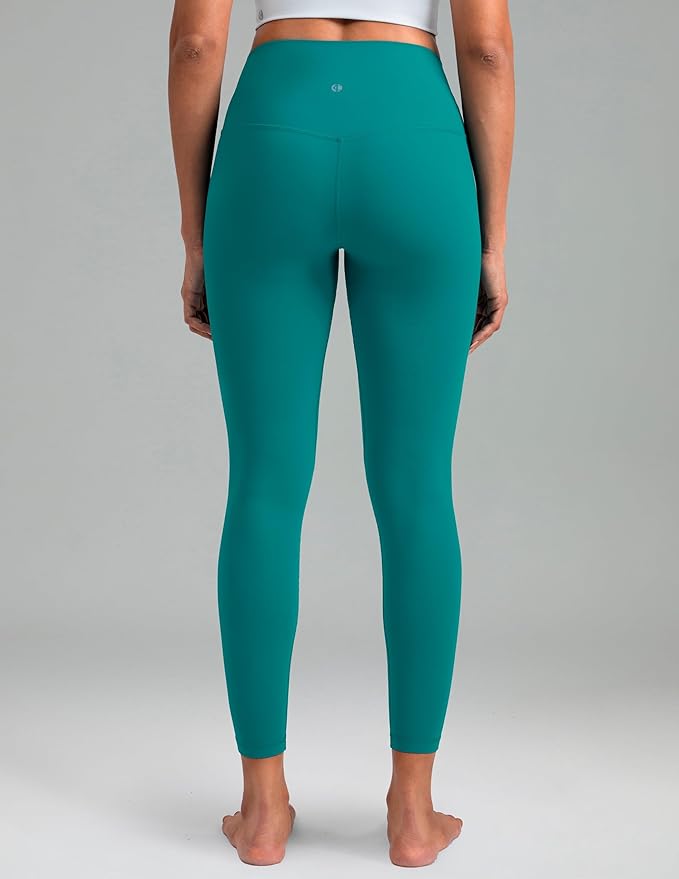 Colorfulkoala Dreamlux No Front Seam Leggings for Women 25"/28" Inseam, Seamless High Waisted Buttery Soft Yoga Pants