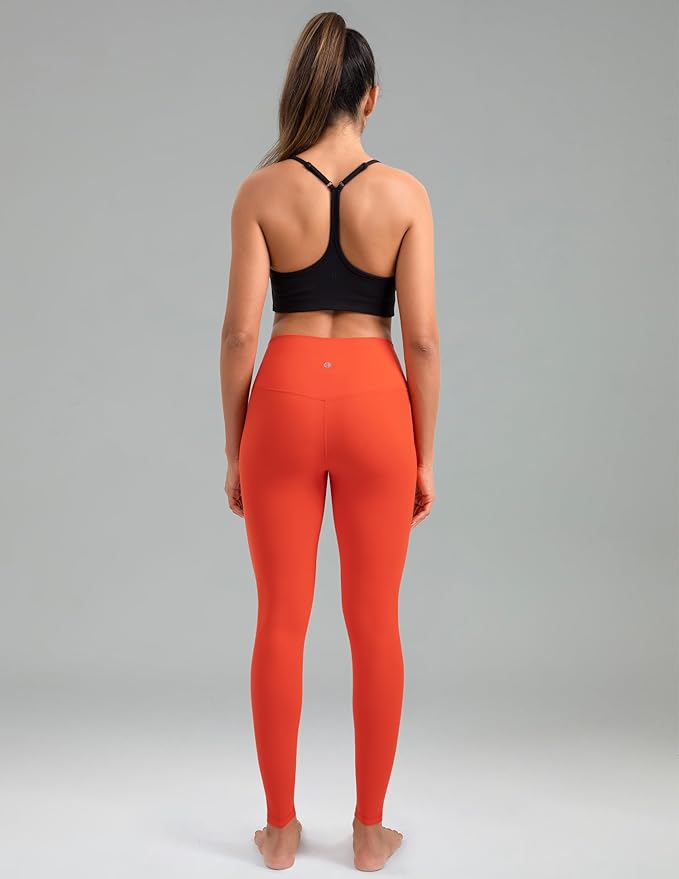 Colorfulkoala Dreamlux No Front Seam Leggings for Women 25"/28" Inseam, Seamless High Waisted Buttery Soft Yoga Pants