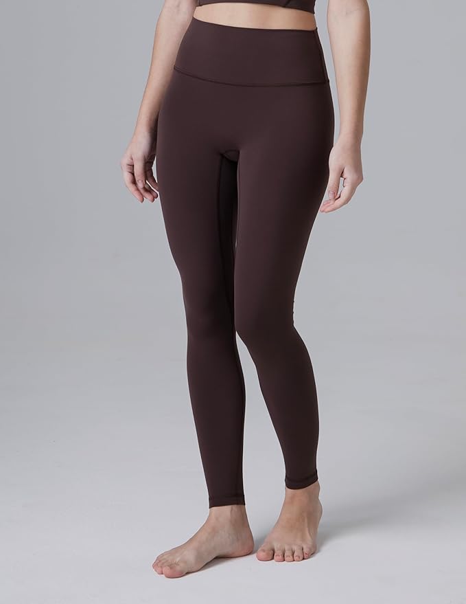 Colorfulkoala Dreamlux No Front Seam Leggings for Women 25"/28" Inseam, Seamless High Waisted Buttery Soft Yoga Pants