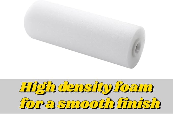 4 inch Paint Roller Covers,Foam Refill for Paint Rollers,Naps for Paint Roller Brush, Small Roller Nap with High Density Sponge Paint Roller Sleeve Replacements(10 Pieces)