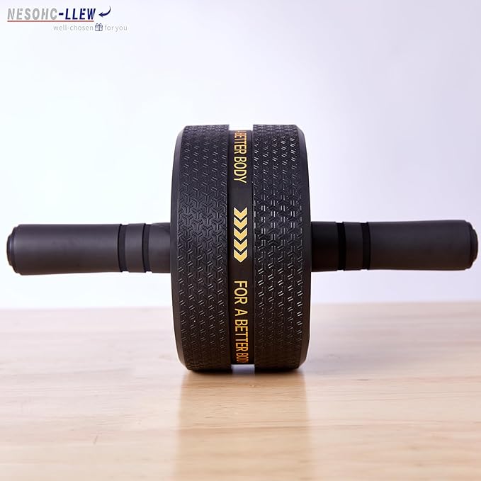 Upgraded Ab Roller Wheel. Abdominal Training Roller for Men/Women, Abdominal Wheels Widened to 3.4 ", Rubber Tread of The Abdominal Wheel Upgraded, Max Weight 490 lbs