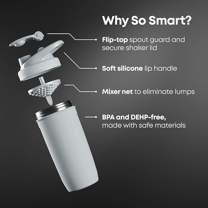 Smartshake Looney Tunes Reforce Stainless Steel Protein Shaker Bottle 900 ml | 30 oz - Leakproof Screw-on Lid - BPA Free – Unisex - Non Insulated (Tasmanian Devil)