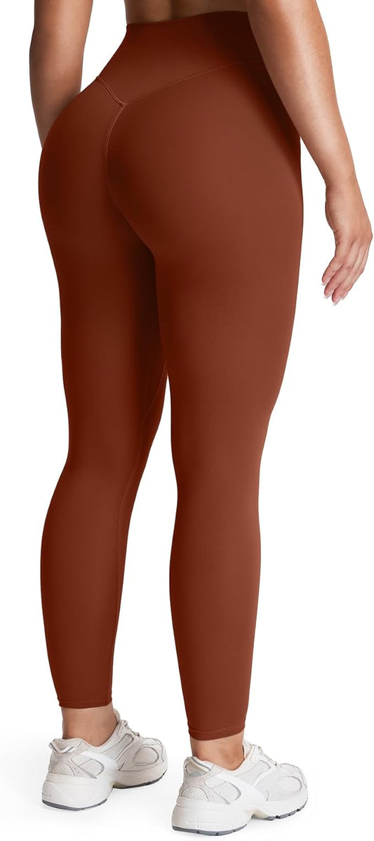 Aoxjox High Waisted Workout Leggings for Women Tummy Control Buttery Soft Yoga Metamorph Deep V Pants 26"