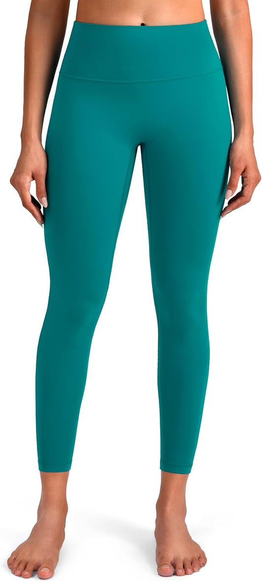 Colorfulkoala Dreamlux No Front Seam Leggings for Women 25"/28" Inseam, Seamless High Waisted Buttery Soft Yoga Pants