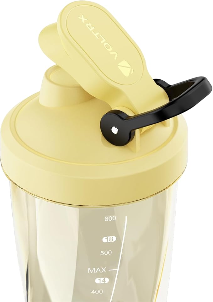 VOLTRX Premium Electric Protein Shaker Bottle, Made with Tritan - BPA Free - 24 oz Vortex Portable Mixer Cup/USB C Rechargeable Shaker Cups for Protein Shakes