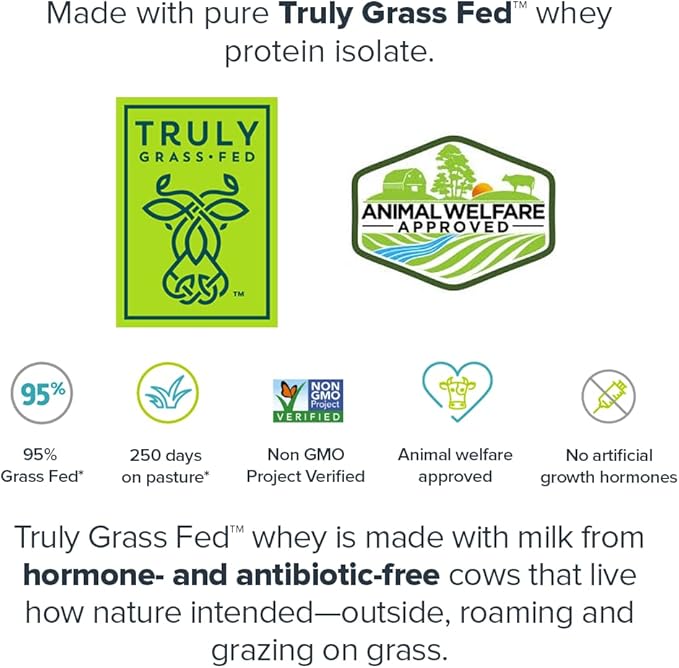 LEGION Whey+ Protein Whey Isolate from Grass Fed Cows - Whey Protein Isolate Powder Low Calorie, Non-GMO, Sugar Free, Lactose and Gluten Free, All Natural Protein Powder for Men & Women, (30 Servings)