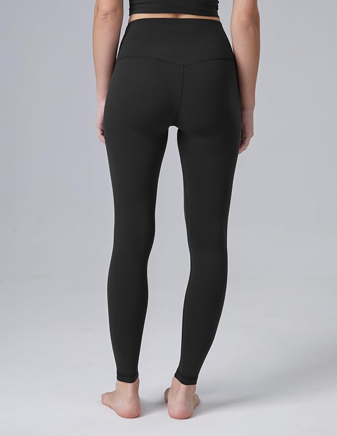 Colorfulkoala Dreamlux No Front Seam Leggings for Women 25"/28" Inseam, Seamless High Waisted Buttery Soft Yoga Pants