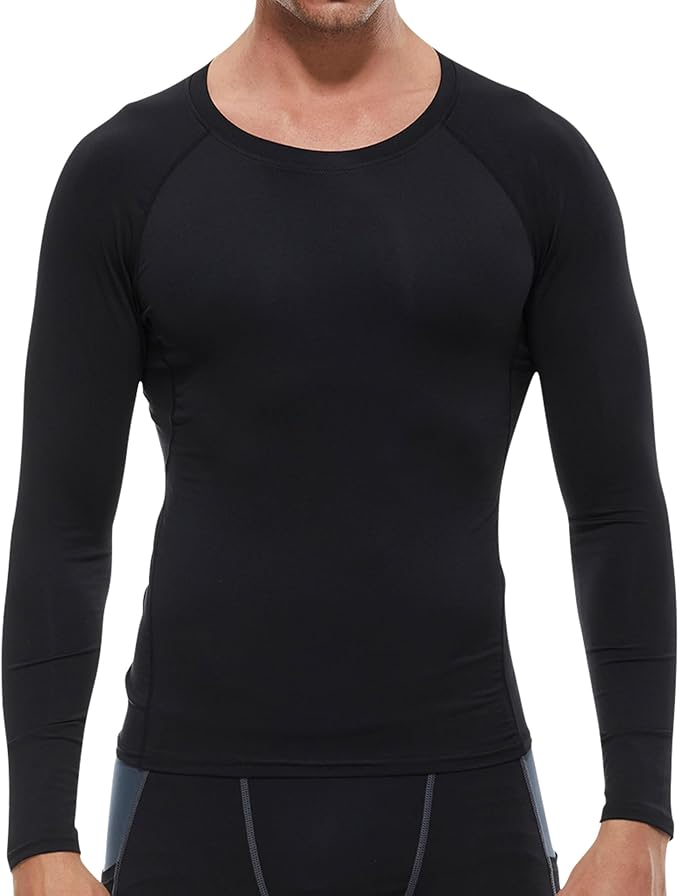 Compression Shirt Men Long Sleeve Quick Dry T-Shirt Athletic Workout Base Layer Running Sports Gym Undershirts
