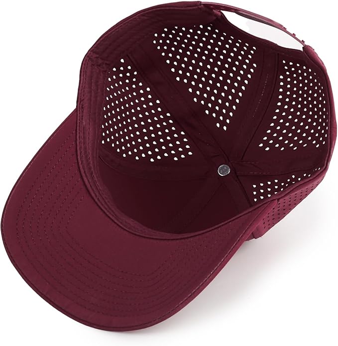 Quick Dry Baseball Cap Curved Brim Snapback Hat Laser Cut Mesh Ball Cap Golf Ball Cap for Men Women