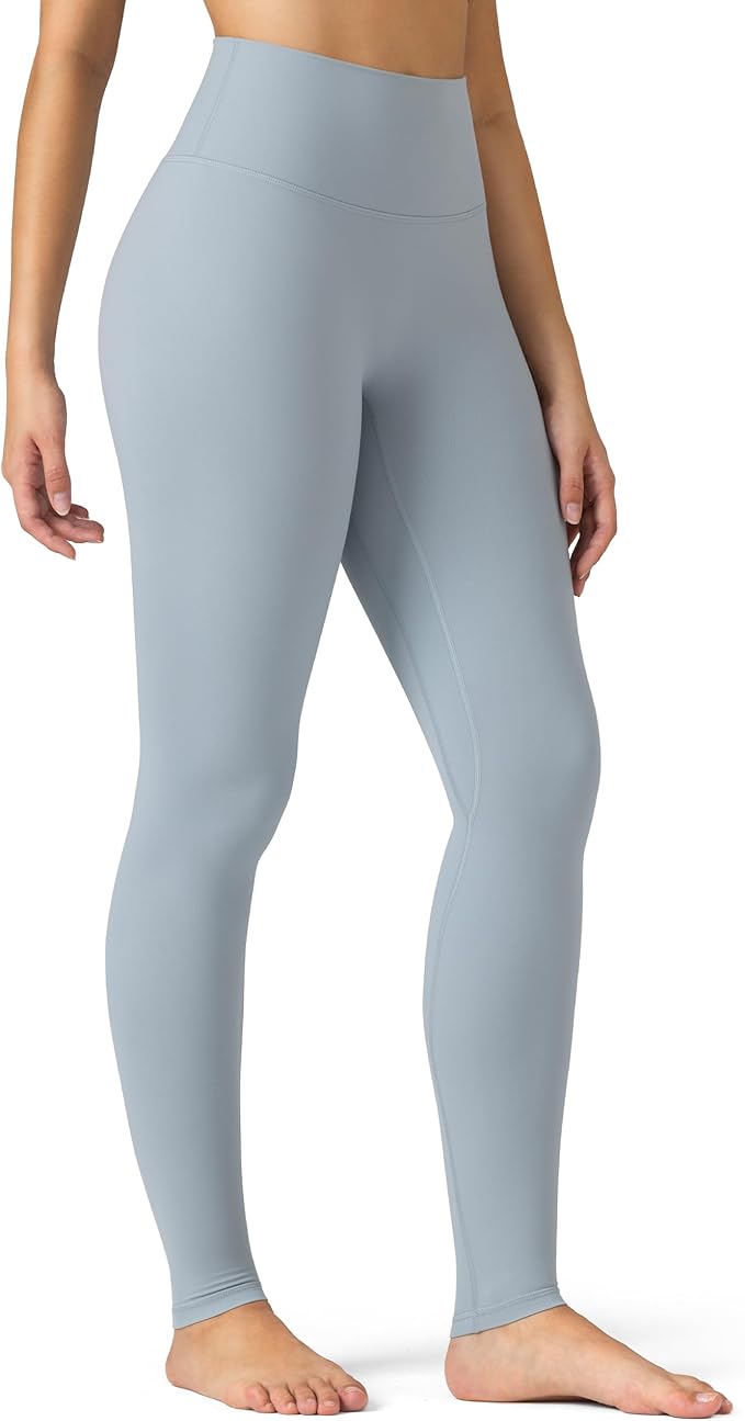 Colorfulkoala Dreamlux No Front Seam Leggings for Women 25"/28" Inseam, Seamless High Waisted Buttery Soft Yoga Pants