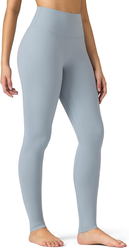 Colorfulkoala Dreamlux No Front Seam Leggings for Women 25"/28" Inseam, Seamless High Waisted Buttery Soft Yoga Pants