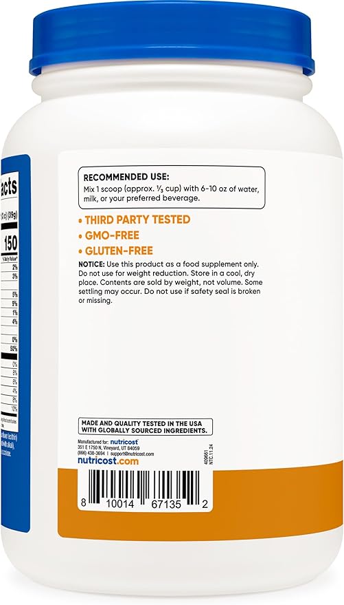 Nutricost Whey Protein Isolate (Chocolate Peanut Butter, 2 Pound) Protein Powder