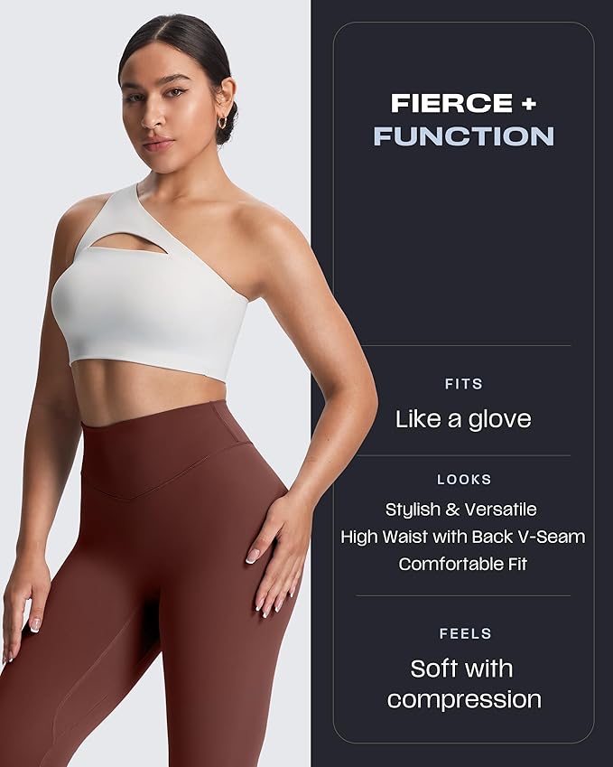 Aoxjox High Waisted Workout Leggings for Women Tummy Control Buttery Soft Yoga Metamorph Deep V Pants 26"