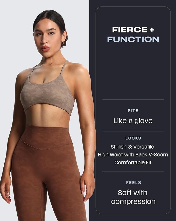 Aoxjox High Waisted Workout Leggings for Women Tummy Control Buttery Soft Yoga Metamorph Deep V Pants 26"