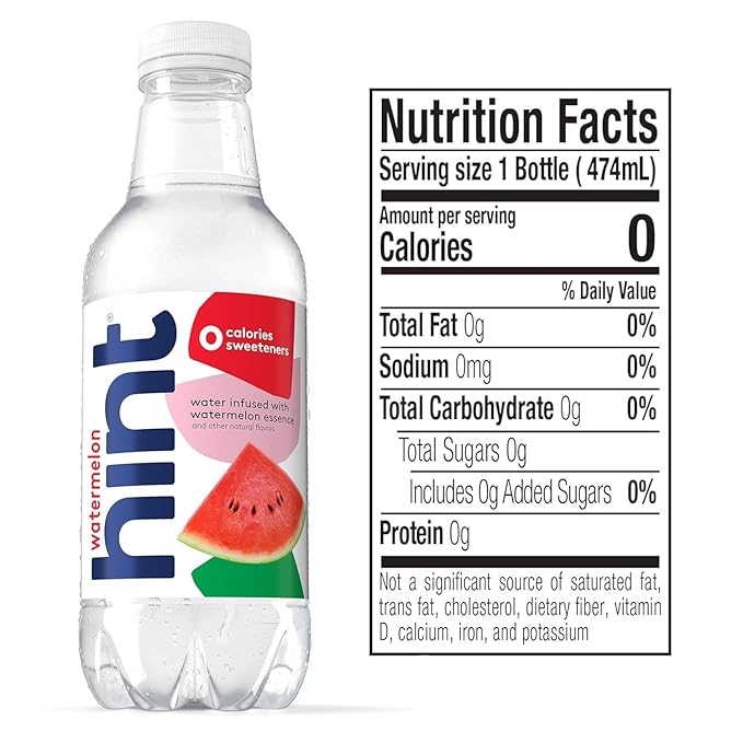 Hint Fruit-Infused Bottled Water, Best Sellers Variety Pack - Sugar Free Flavored Water with Zero Calories, Natural Fruit Essences, and No Artificial Sweeteners - 16 Fl Oz (Pack of 24)