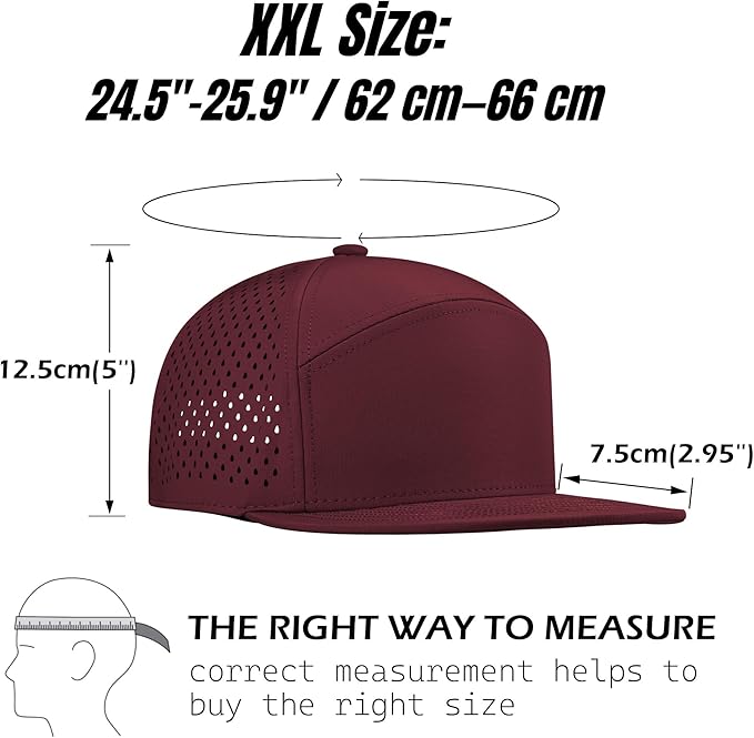 Performance Snapback Hats for Men Women,Flat Bill Cap,Golf,Running,Workout