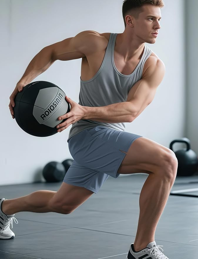 Aolesy Men's 5''/7'' Running Shorts Quick Dry Workout Gym Shorts with Pockets, Tennis Training Athletic(Linerless & Liner)