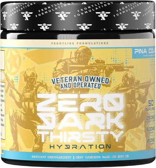 Zero Dark Thirsty - Hydration Drink Mix | Pina Colada; 50 Servings | Contains Essential Electrolytes. Rapid Hydration. Replenish Lost Nutrients