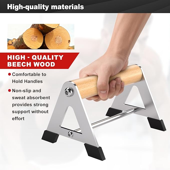 Push Up Bar - Heavy-Duty Stainless Steel Pushup Stands with Non-Slip Base, 500LB Capacity, Portable Home Gym Equipment for Strength Training & Floor Workout