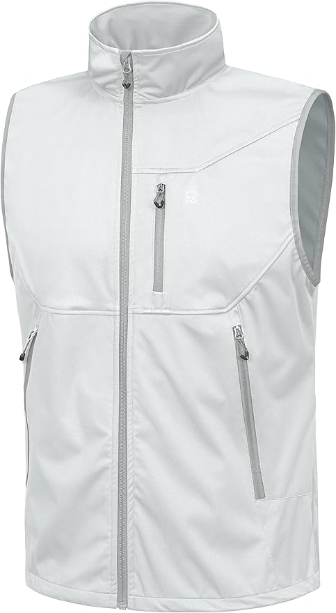 Little Donkey Andy Men's Lightweight Softshell Vest Windproof Sleeveless Jacket for Travel Hiking Running Golf