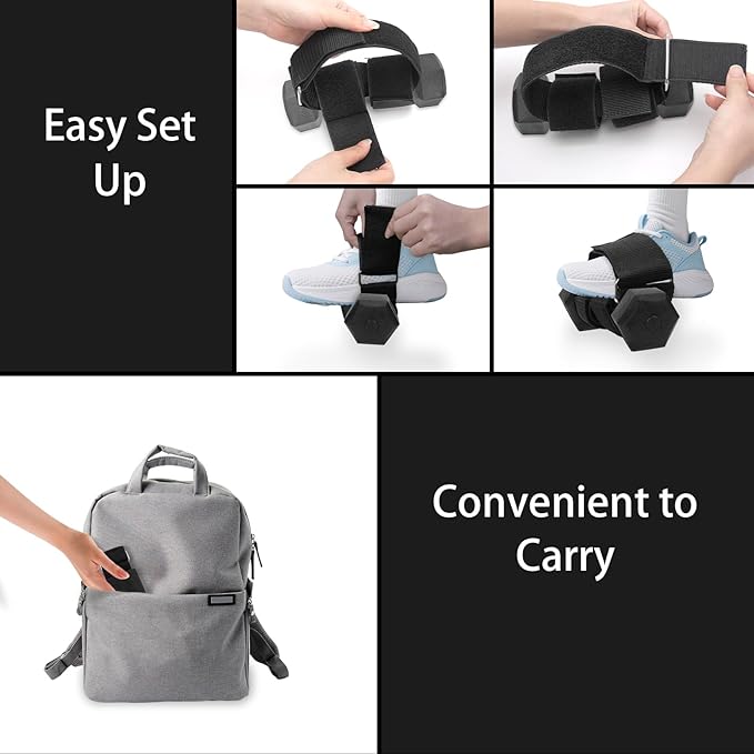 2Pcs Dumbbell Foot Attachment,Foot Weight Strap For Exercise,Adjustable Ankle Straps Leg Lifting Weight Holder For Gym Workouts Strength Training