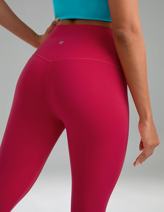 Colorfulkoala Dreamlux No Front Seam Leggings for Women 25"/28" Inseam, Seamless High Waisted Buttery Soft Yoga Pants