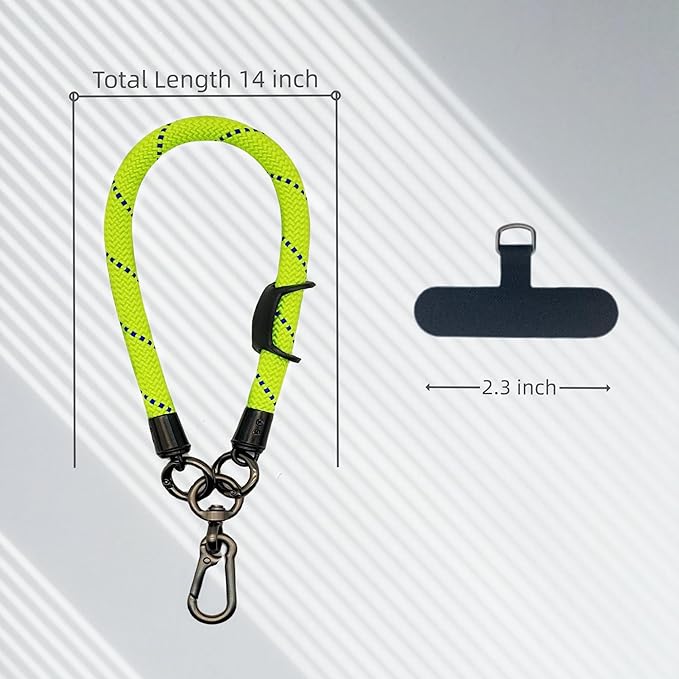 Phone Lanyard Wrist Strap Phone Strap Wrist Lanyard for Cell Phone Around the Hand with Lanyard Patch (Green/Blue)