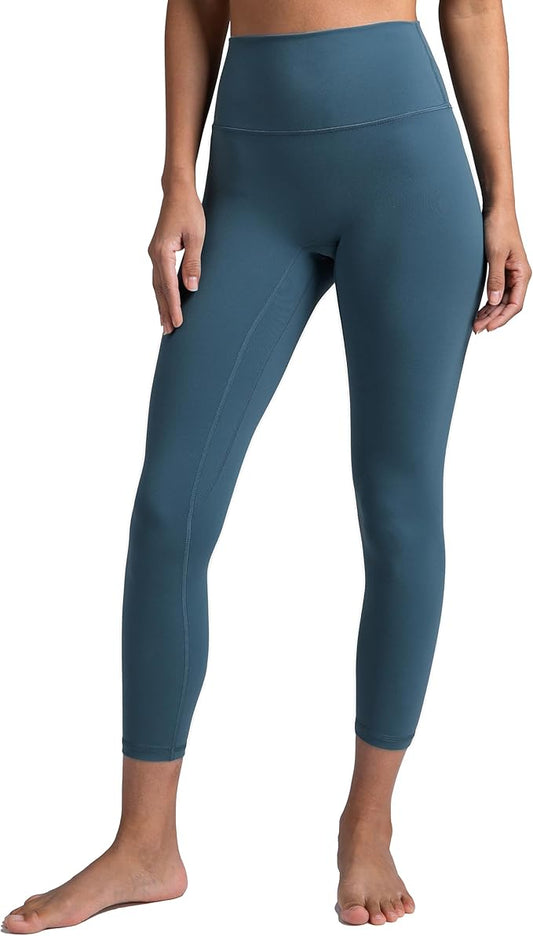 Colorfulkoala Dreamlux No Front Seam Leggings for Women 25"/28" Inseam, Seamless High Waisted Buttery Soft Yoga Pants