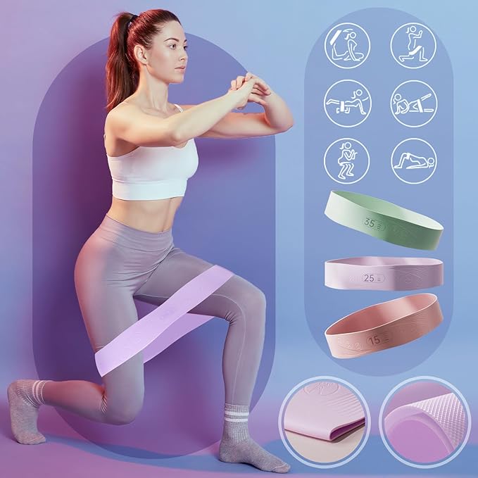 Pilates Ring Set: 14-Inch Magic Circle with Dual Padded Handles, Pilates Mini Ball, and Resistance Bands (15, 25, 35 lbs) for Strength, Flexibility, Stability, and Body Toning
