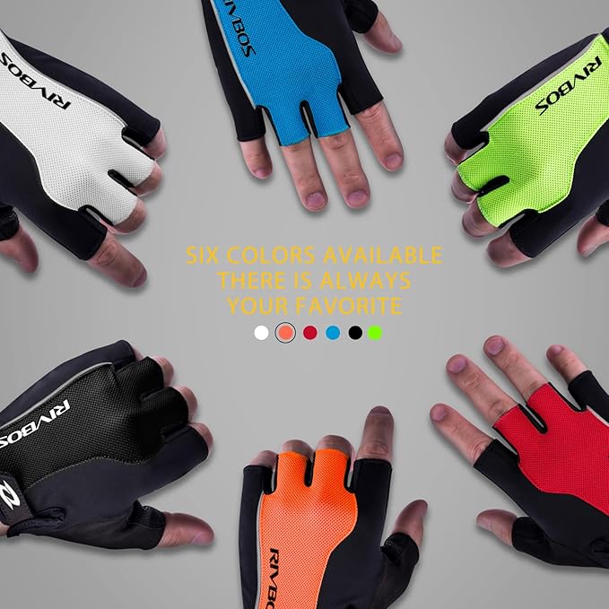 RIVBOS Cycling Gloves Bike Gloves for Men Women with Anti-Slip Shock-Absorbing Pad for Bicycle/Workout/Road Bike/Gym/Driving CHG001