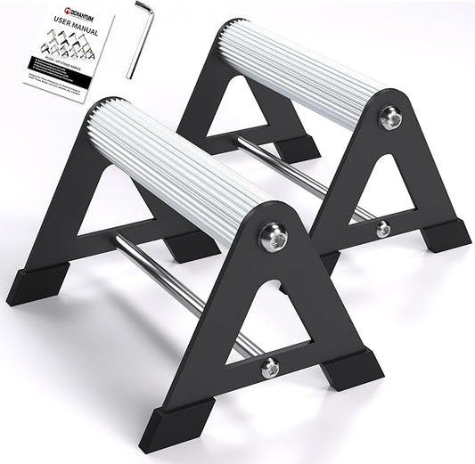 Push Up Bar - Heavy-Duty Stainless Steel Pushup Stands with Non-Slip Base, 500LB Capacity, Portable Home Gym Equipment for Strength Training & Floor Workout