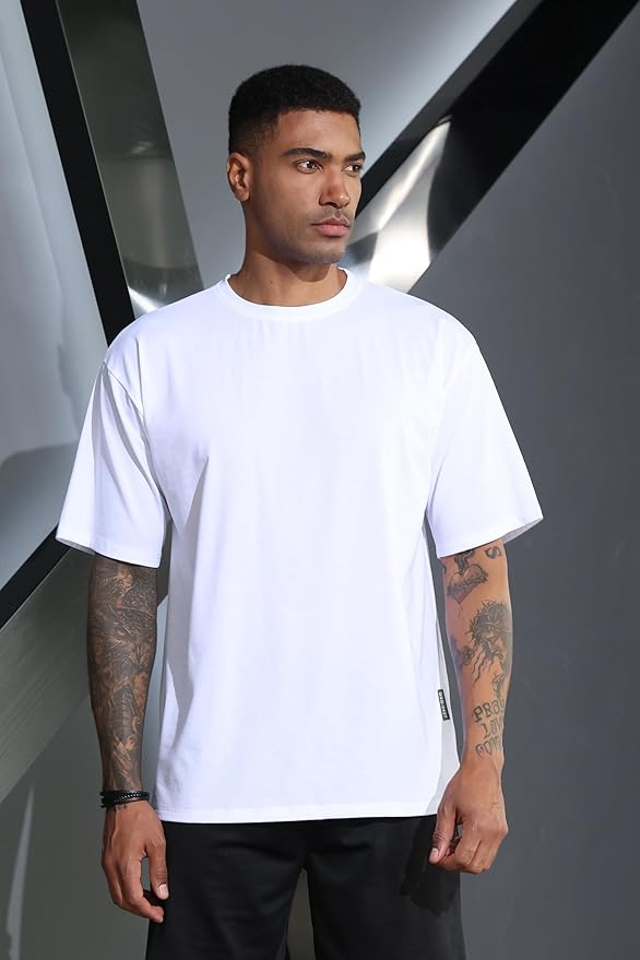 Men's Oversized Workout T-Shirts Lightweight Quick Dry Short Sleeve Tshirts Crew Neck Loose Fit Athletic Tops