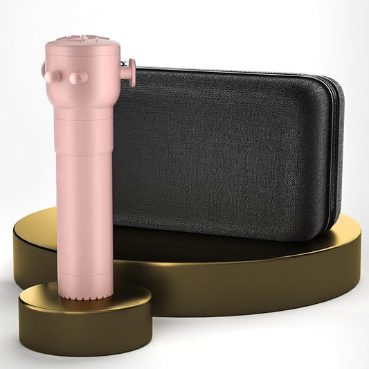 Massage Gun, Deep Tissue Back Massage for Athletes for Pain Relief, Percussion Massager with 3 Massages Heads & 8500 RPM Brushless Motor, Gifts for Muscle, Pink