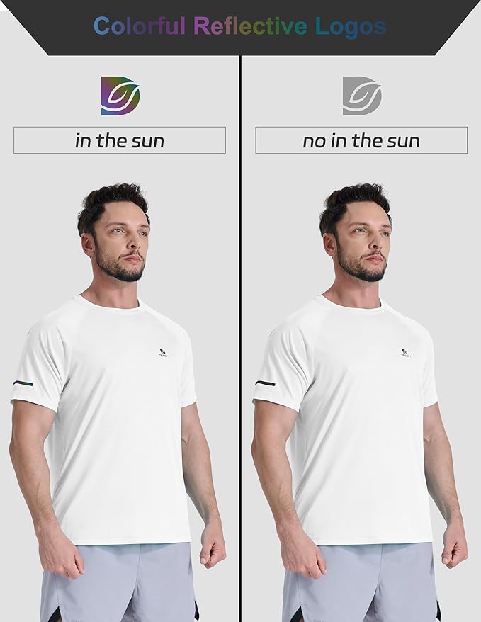 Men's Short Sleeve Workout Shirts Quick Dry Lightweight T-Shirts Gym Running Athletic Tshirt for Summer