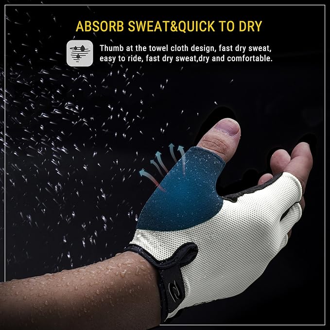 RIVBOS Cycling Gloves Bike Gloves for Men Women with Anti-Slip Shock-Absorbing Pad for Bicycle/Workout/Road Bike/Gym/Driving CHG001