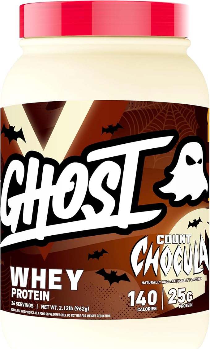 GHOST Whey Protein Powder, Count Chocula - 2.12LB, 25G of Protein - Whey Protein Blend - Post Workout Fitness & Nutrition Shakes, Smoothies, Baking & Cooking - Soy & Gluten-Free