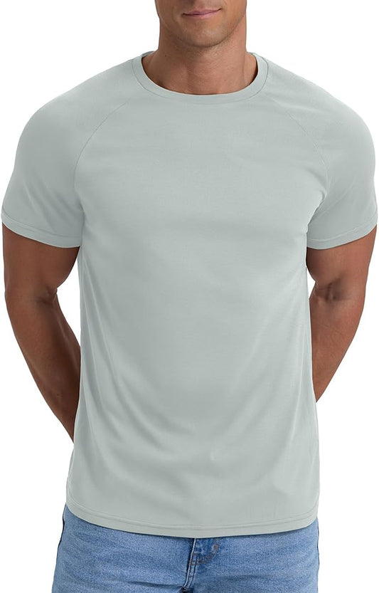 Askdeer Men's T-Shirt Short Sleeve Quick Dry Shirts Lightweight Workout Athletic Tees for Running, Beach, Hiking