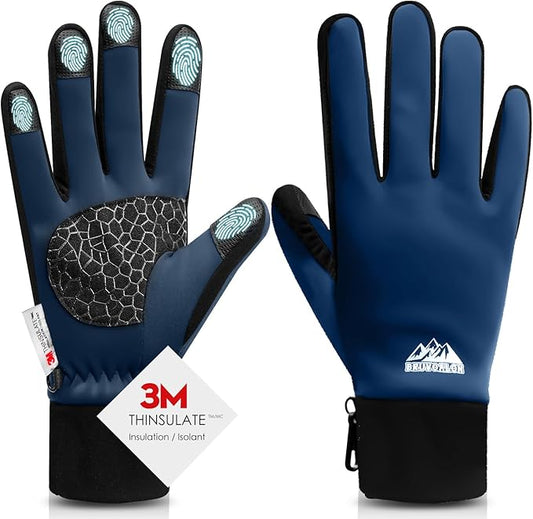 Bruvoalon Winter Gloves for Women & Men, 3M Thermal Insulation, Lycra Fabric, Windproof, Touchscreen, Anti-Slip, Cold Weather
