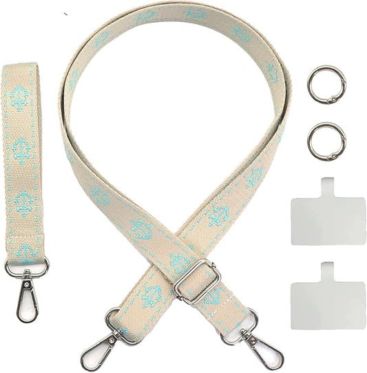 Adjustable 1" Width Phone Crossbody Lanyard and Wristlet Strap - Gift For The Lover In Your Life