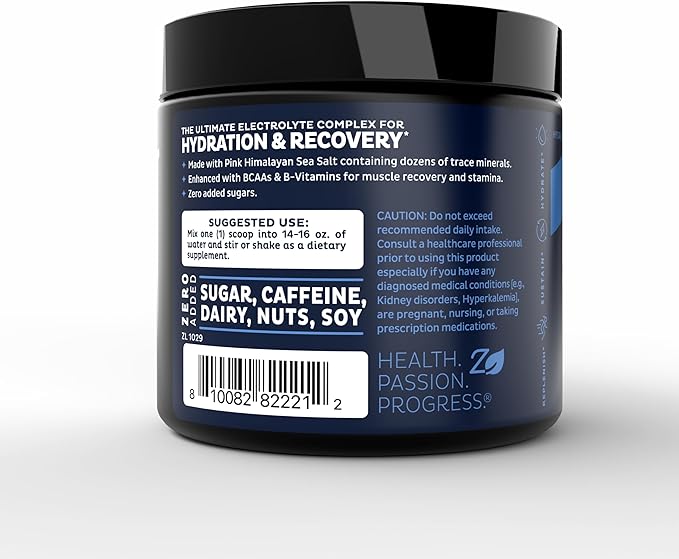 Zeal Electrolyte Powder Recovery Drink (30 Servings | Strawberry Vanilla) w 0 Sugar +BCAAs +B-Vitamins Electrolyte Supplement w Potassium Zinc & Magnesium