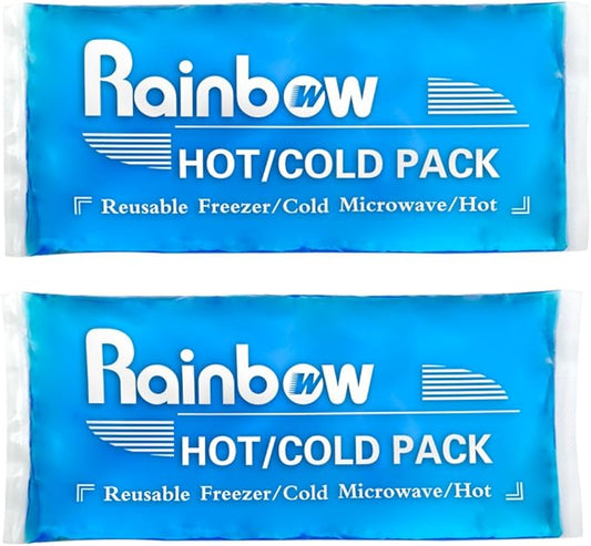 Soft Ice Packs Reusable Gel Pack 2, Hot and Cold Gel Ice Packs for Injuries, Headaches, Joint Pain Relief, Comfort Ice Pack Flexible Therapy on Neck, Ankle, Knee, Leg, Shoulder, Elbow, Wrist, Feet