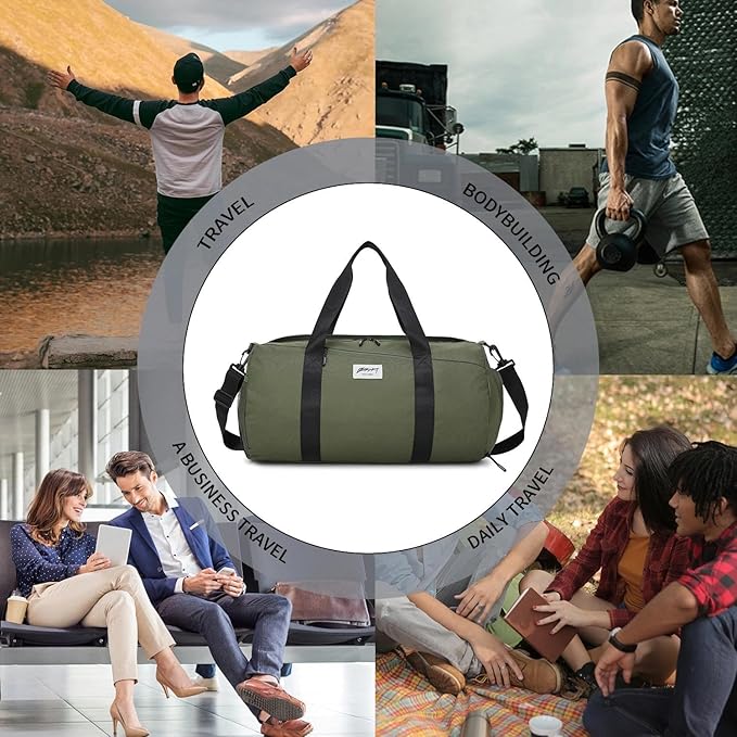 BE SMART Waterproof Mens Gym Bag with Shoe Compartment, Duffle Bag with Wet Pocket for Men, Lightweight Large Sport Duffel Bag NO Tpu Pocket for Overnight Weekender, Fitness, Swim, Boxing,Travel