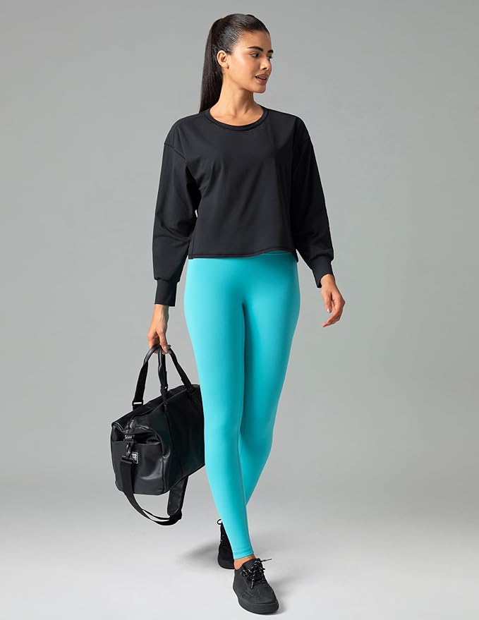Colorfulkoala Dreamlux No Front Seam Leggings for Women 25"/28" Inseam, Seamless High Waisted Buttery Soft Yoga Pants