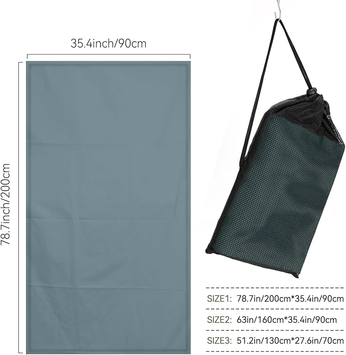 Microfiber Beach Towel-Perfect for Travel, Sports, Camping, Swimming, Yoga, Gym- Quick Dry, Sand Free, Compact, Lightweight, Absorbent (Grey,X-Large(200x90cm, 78x35”))