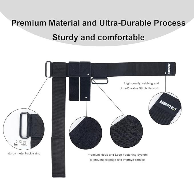 2Pcs Dumbbell Foot Attachment for Leg Workout at Home, Ankle Straps for Weights, Tibialis Trainer, Hip Flexors Exercise Tool for Women and Men
